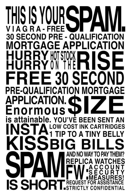 Spamifesto | Funny Demotivational Poster (White)