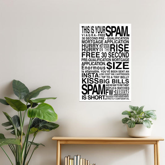 Spamifesto | Funny Demotivational Poster (White)