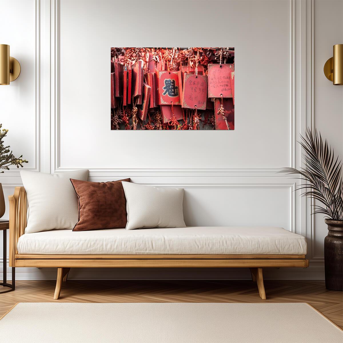 Buddhist Prayer Tablets | Religious Photography Print | Spiritual Wall Art Poster - Photography Poster