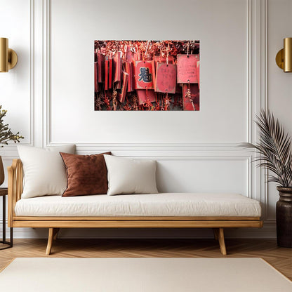 Buddhist Prayer Tablets | Religious Photography Print | Spiritual Wall Art Poster - Photography Poster