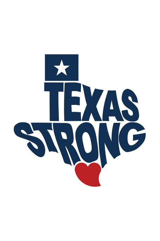 Texas Map | Texas Strong Logo Poster