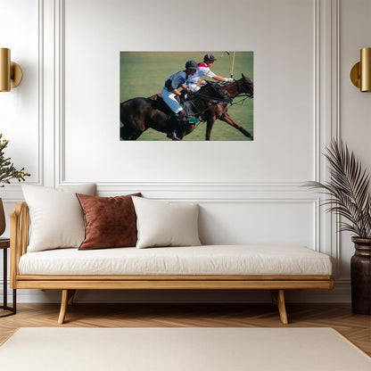 Two Polo Players at a Match | Equestrian Sports Photography | Polo Poster - Sports Poster