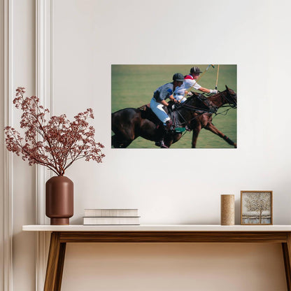 Two Polo Players at a Match | Equestrian Sports Photography | Polo Poster - Sports Poster