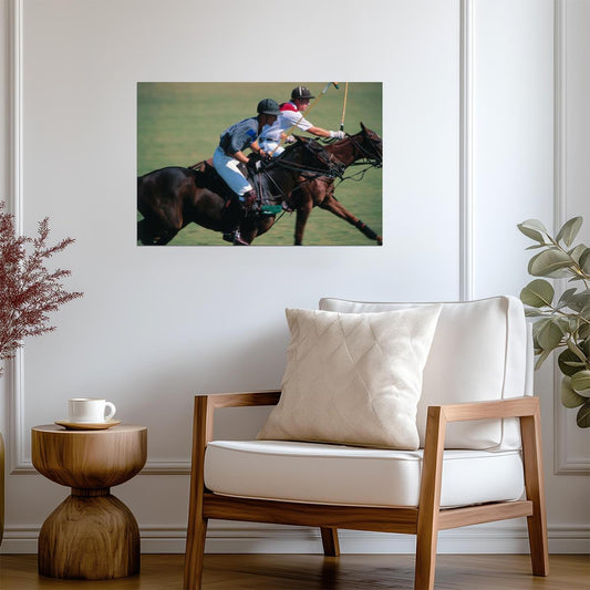 Two Polo Players at a Match | Equestrian Sports Photography | Polo Poster - Sports Poster