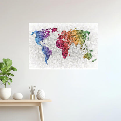 World Map | Abstract Global Network Poster