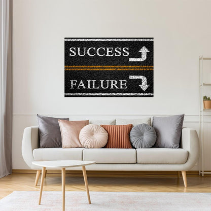 Success and Failure | Road Sign Motivational Poster