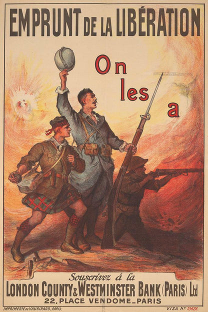 "Emprunt de la Libération" | French Liberation Loan | Vintage WWI Poster - Vintage & Retro Poster