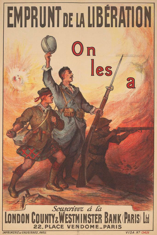 "Emprunt de la Libération" | French Liberation Loan | Vintage WWI Poster - Vintage & Retro Poster