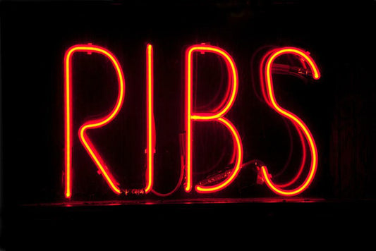 "Ribs" Neon Sign | BBQ Restaurant Photography | Foodie Poster - Photography Poster