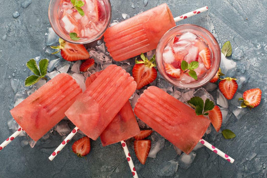 Strawberry Mojito Popsicles | Food Photography Print | Summer Dessert Poster - Photography Poster