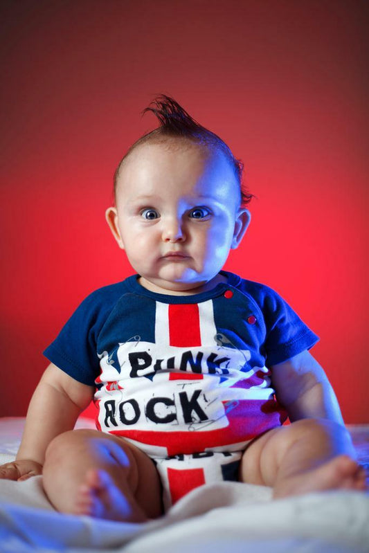 Punk Rock Baby With a Mohawk | Fashion Photography Print | Edgy Portrait Poster - Photography Poster