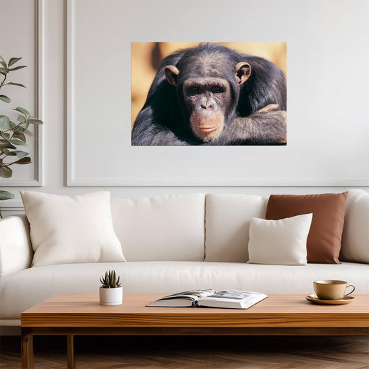 Chimpanzee in Deep Thought | Primate Photography Portrait | Wildlife Poster - Photography Poster