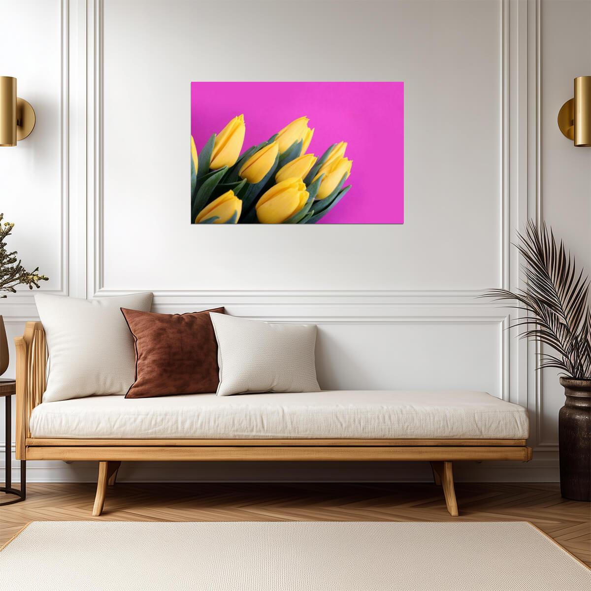 Yellow Tulip Bouquet | Floral Photography Print | Spring Flower Poster - Photography Poster