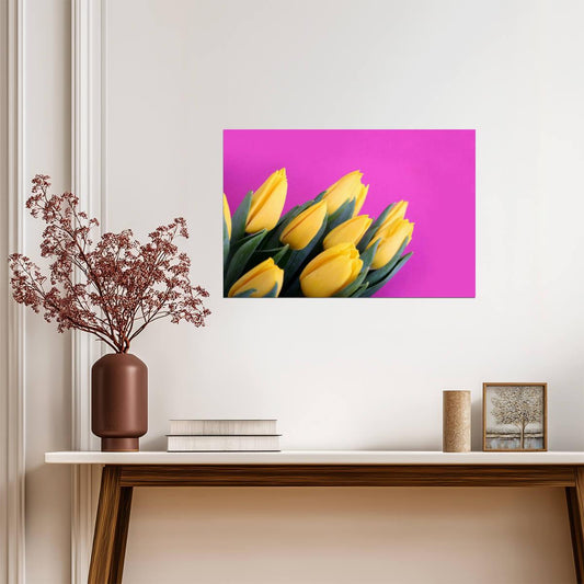 Yellow Tulip Bouquet | Floral Photography Print | Spring Flower Poster - Photography Poster
