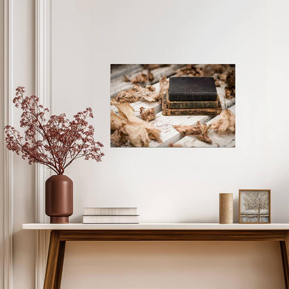 Very Old Antique Books | Still Life Photography | Library Decor Poster - Photography Poster