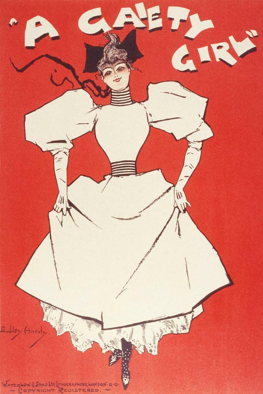 A Gaiety Girl Vintage Musical Ad | English Comedy Theatre Poster | Retro Victorian Era Art - Vintage & Retro Poster