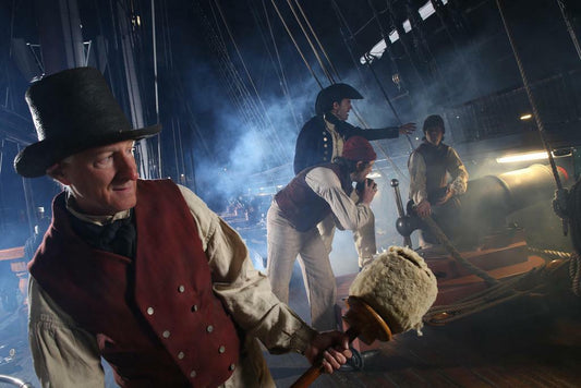 Old Sailor Firing a Cannon | Nautical Photography | Historical Reenactment Poster - Photography Poster