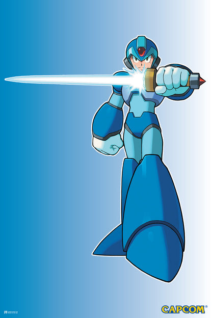 Mega Man X with Sword | Retro Gaming Character Poster - Video Games Poster