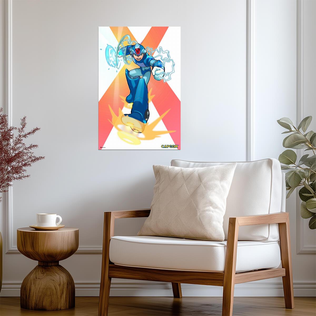 Mega Man X Power Up | Retro Video Game Poster | Nerd Gift for Gamers - Video Games Poster