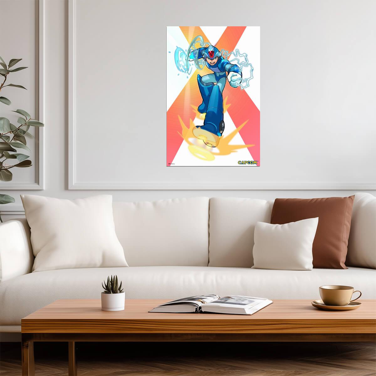 Mega Man X Power Up | Retro Video Game Poster | Nerd Gift for Gamers - Video Games Poster