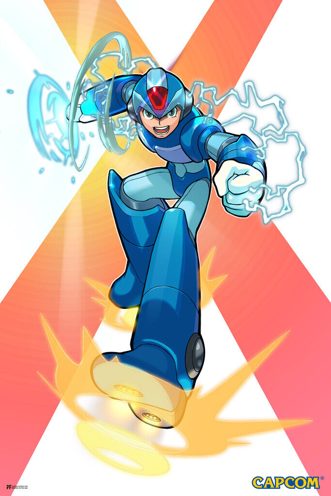Mega Man X Power Up | Retro Video Game Poster | Nerd Gift for Gamers - Video Games Poster