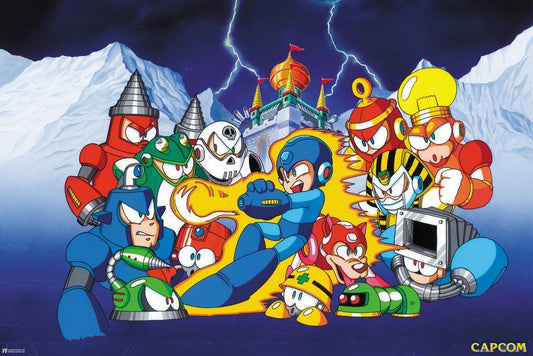 Mega Man Bosses Select Screen | Retro Gaming Poster - Video Games Poster