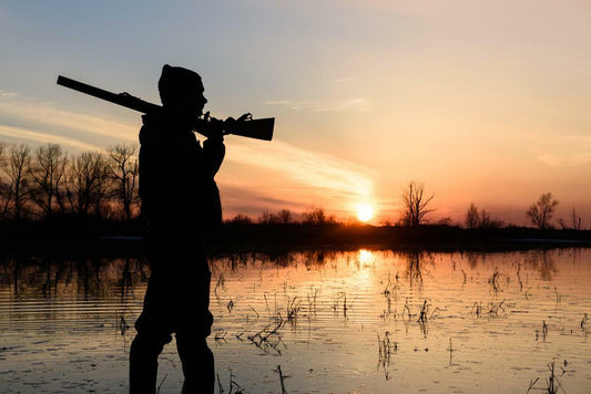 Hunter at Sunset Silhouette | Hunting Photography Poster - Photography Poster