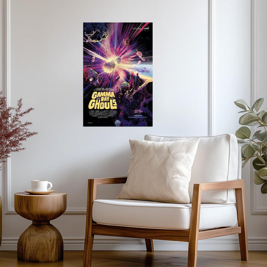 NASA Visions of the Future | Gamma Ray Ghouls Poster | Retro Space Travel Art - Vintage & Retro Poster