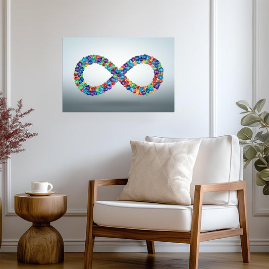 The Infinity Mark | Abstract Light Painting Photography | Conceptual Art Poster - Graphic & Art Poster