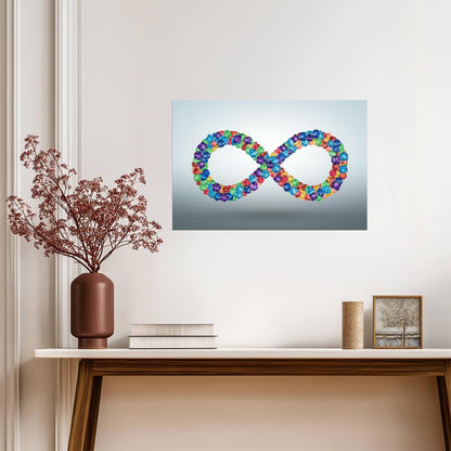 The Infinity Mark | Abstract Light Painting Photography | Conceptual Art Poster - Graphic & Art Poster