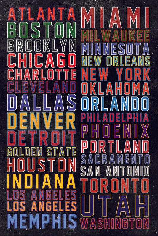 Colorful Sports City Collage | Abstract Team Art | Fan Poster