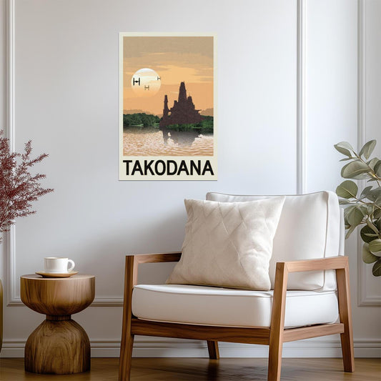 Star Wars Takodana Castle | Minimalist Fantasy Travel Poster - Movies & TV Poster