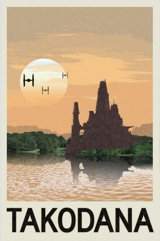 Star Wars Takodana Castle | Minimalist Fantasy Travel Poster - Movies & TV Poster