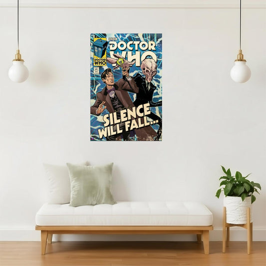 Doctor Who Silence Will Fall Poster | Comic Book Cover Art | Sci-Fi Wall Decor