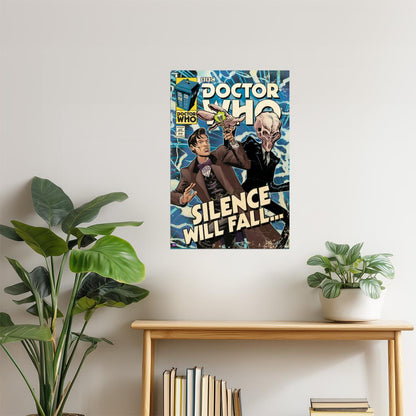 Doctor Who Silence Will Fall Poster | Comic Book Cover Art | Sci-Fi Wall Decor