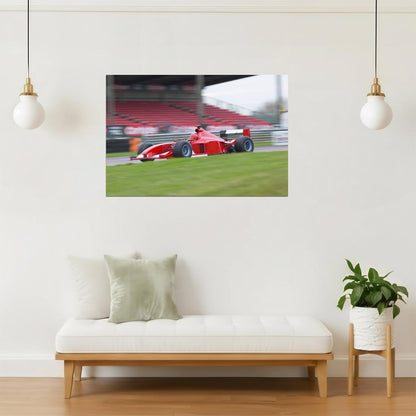 Red Formula One Car Poster | Racing Photography | Motorsports Wall Art