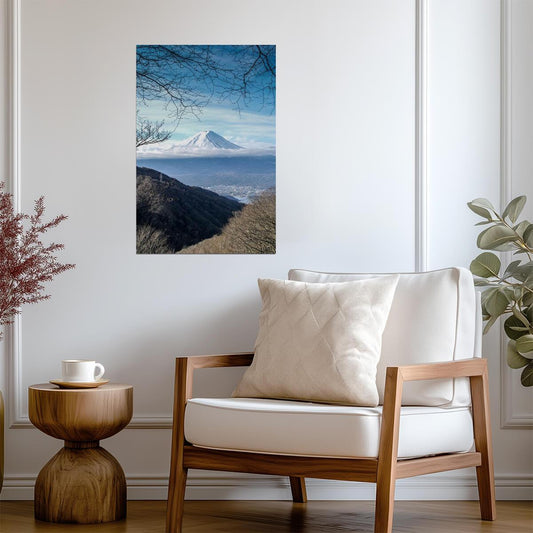 Mount Fuji in Winter | Landscape Photography Print | Japan Travel Poster
