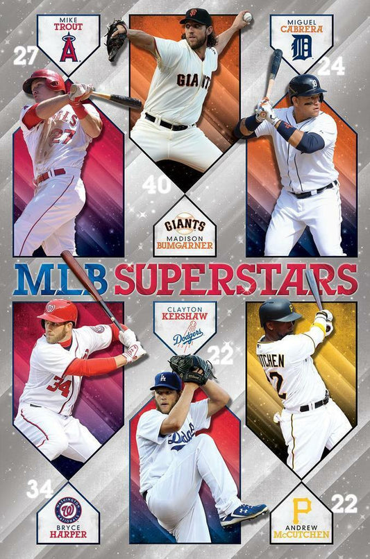 Baseball Superstars Collage | Sports Poster | Legendary Players Wall Art