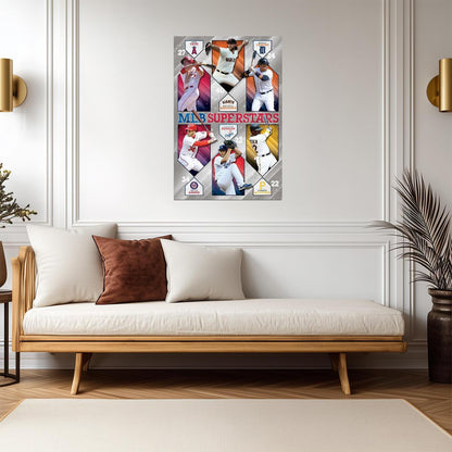Baseball Superstars Collage | Sports Poster | Legendary Players Wall Art