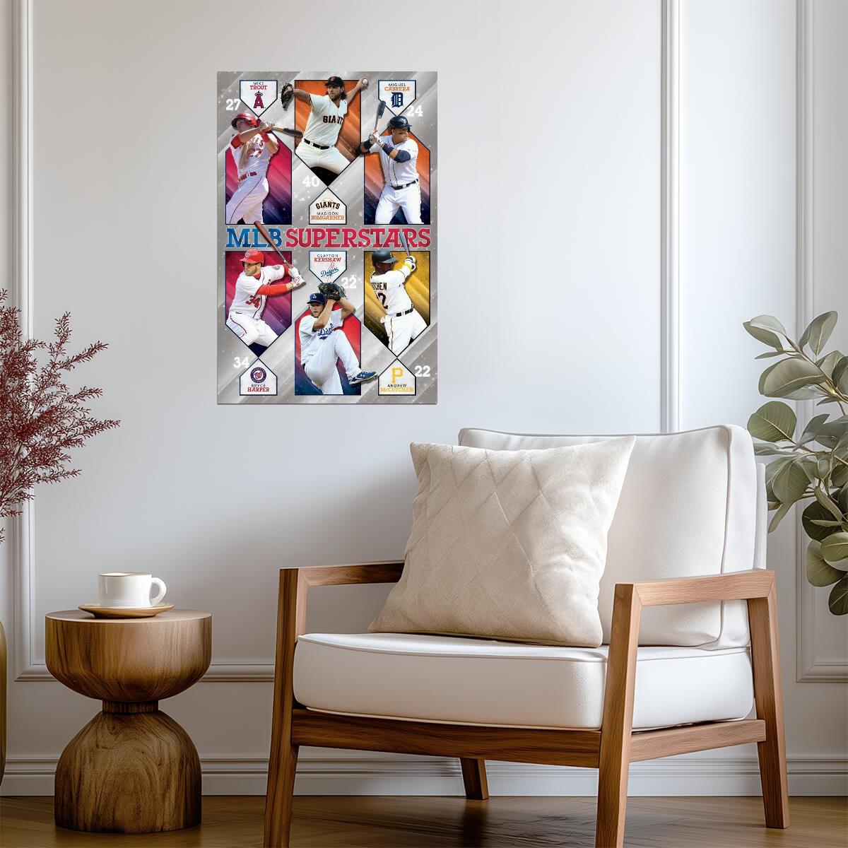 Baseball Superstars Collage | Sports Poster | Legendary Players Wall Art