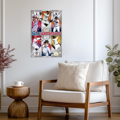 Baseball Superstars Collage | Sports Poster | Legendary Players Wall Art