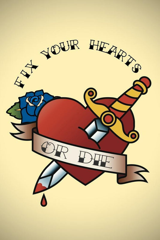 Fix Your Hearts Or Die Laura Palmer Quote | Twin Peaks TV Show Poster | David Lynch Fan Art - Type & Quotes Poster