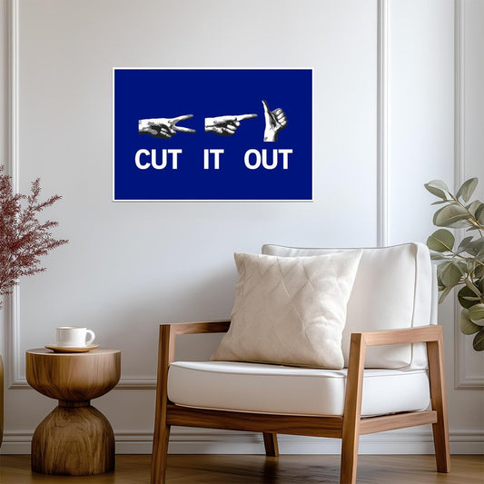 Full House | Cut It Out Hand Gesture | Joey Gladstone Retro TV Show Poster - Movies & TV Poster