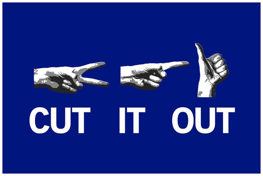 Full House | Cut It Out Hand Gesture | Joey Gladstone Retro TV Show Poster - Movies & TV Poster