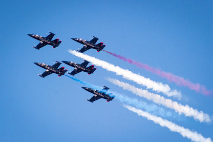 Patriots Jet Team in Formation | Civilian Aerobatic Photography | Airshow Poster - Photography Poster