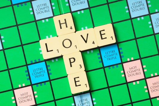 Love and Hope | Scrabble Letters Motivational Poster
