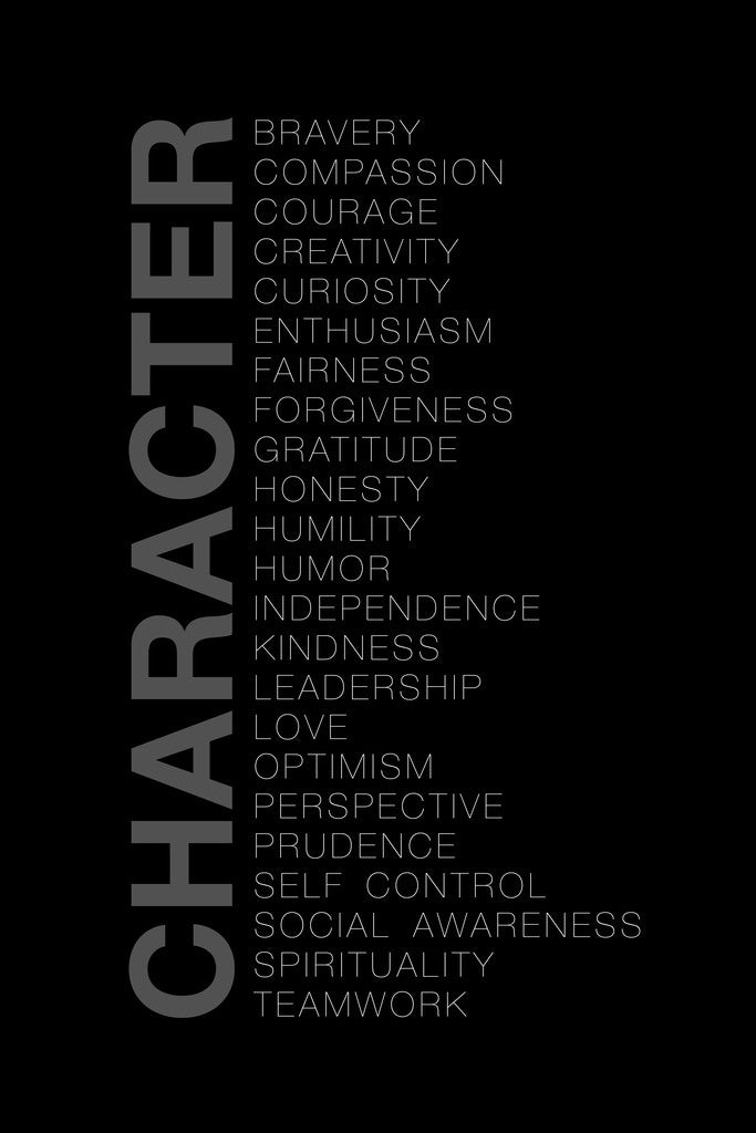 Character | Bravery, Courage, Compassion and Values Poster