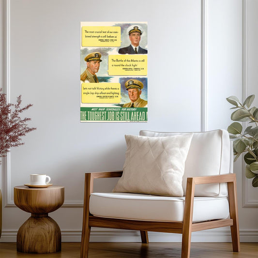 "Meet Your Schedules For Victory" | WWII Propaganda Poster | War Production Art - Vintage & Retro Poster