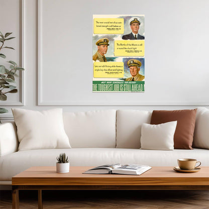 "Meet Your Schedules For Victory" | WWII Propaganda Poster | War Production Art - Vintage & Retro Poster