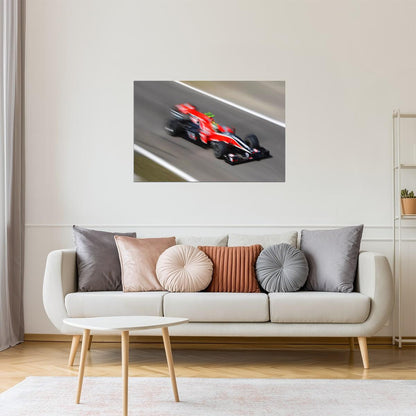 Formula One in Motion Poster | Speed Race Car Photography | Motorsports Wall Art